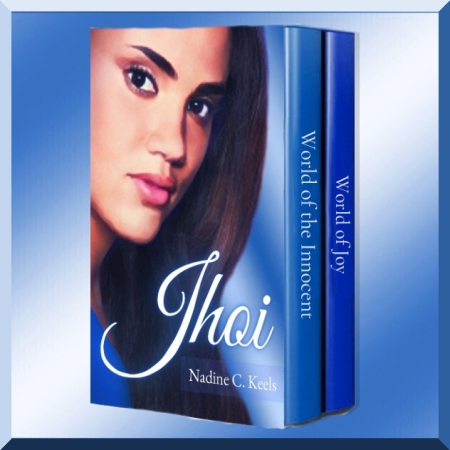 Two-book boxed set featuring a woman with long brown hair against a glassy blue background